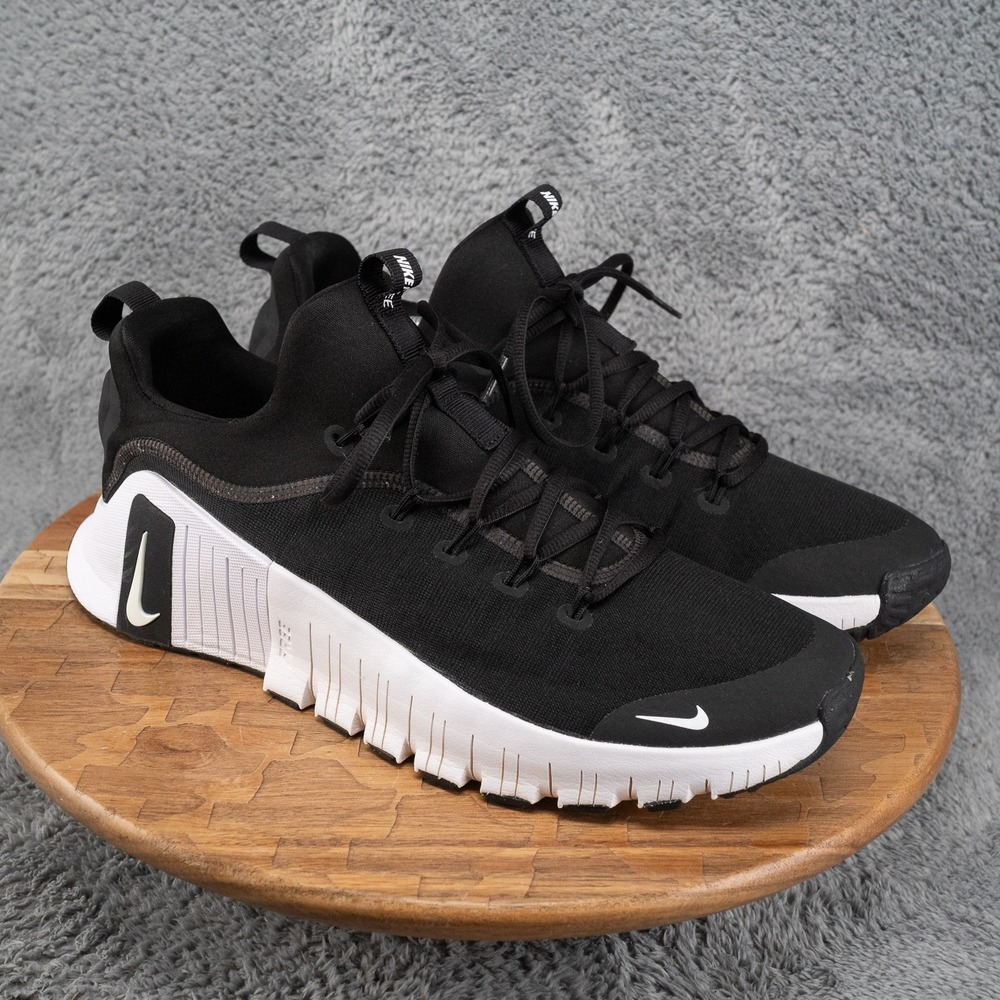 Nike Free Metcon 6 Mens Training Shoes Size 13 Black White Sneakers Workout Gym